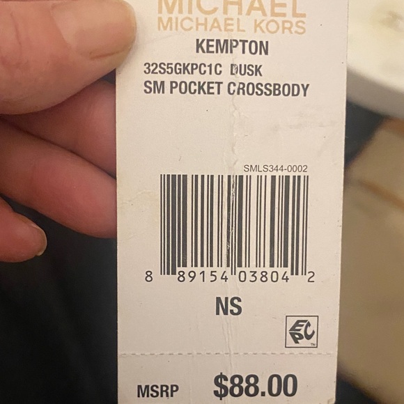 Michael Kors light Brown & bright green Crossbody Bag nwt 8” - Picture 6 of 6